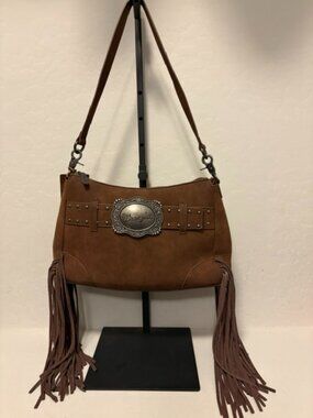 New, Wrangler Fringe Buckle Hobo Bag/Crossbody Bag-Brown/Coffee NWT